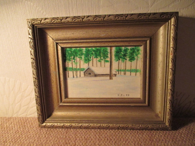 Taulu T.Seppänen -93.Öljyvärityö Joutenjärvi.
