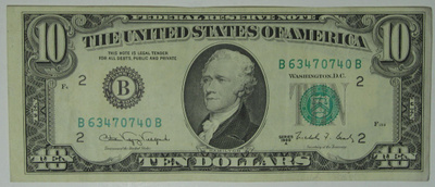 USA 10 dollari series 1988 Harvinainen