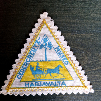 Harjavalta vintage kangasmerkki