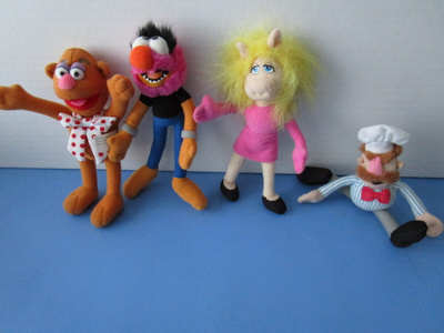 Vintage Muppet-pehmot, 4kpl, Mc Donald's 2002