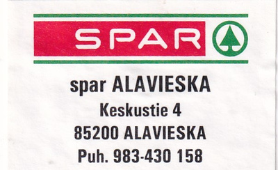 Alavieska, spar ALAVIESKA, SPAR  b547