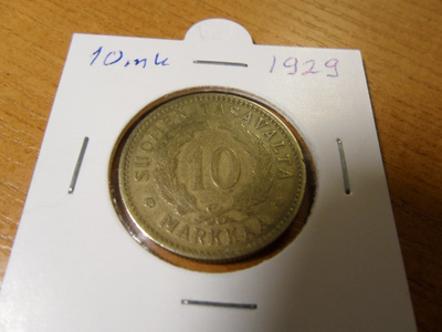 10 mk 1929 alumiinipronssi Todella hyvä Kl 6