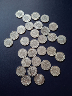 Hopeiset 50p 1914-1917