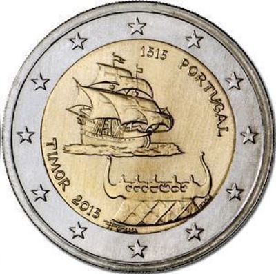** PORTUGALI 2€ 2015 Timor pillerissä **