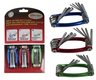 Höfftech Germany Kuusiokolo ja Torx avainsarjat, 3x8=24 osaa