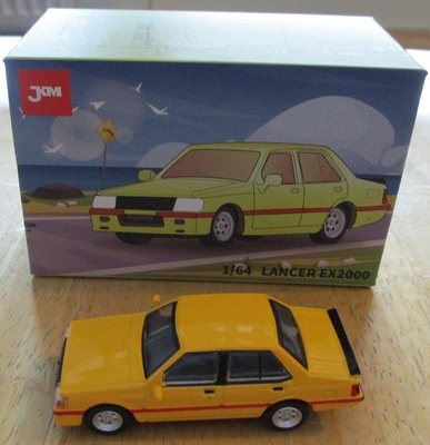 Mitsubishi Lancer EX2000 Turbo Sedan 4D Yellow 1983 JKM 1:64