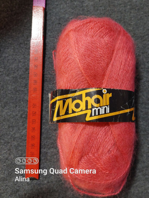 Pinkki mohair 20% villa 30%