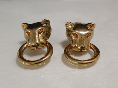 90s Gold Plated  pantteri korvakorut