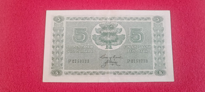 5 markkaa 1922   Ei Litt  P 0753773