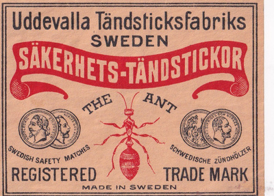Uddevalla Tändsticksfabriks, Sweden , punttikoko   b641