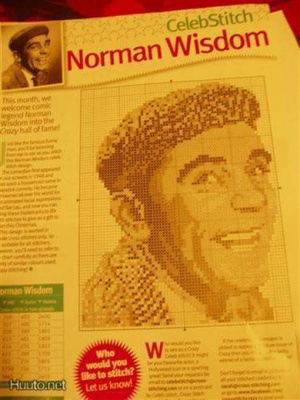 Ristipistomalli Norman Wisdom Engl. koomikko