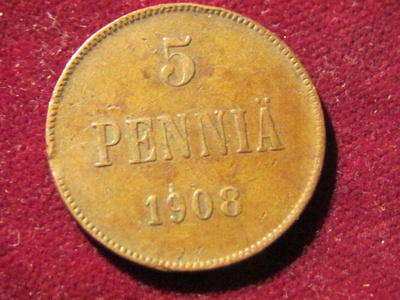 5 penniä 1908