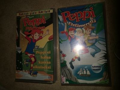 VHS videokasetti Peppi pitkätossu vhs 2 kpl