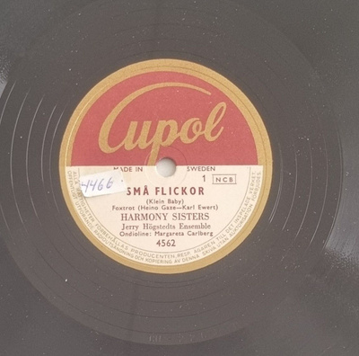 Savikiekko 1952 - Harmony Sisters - Cupol 4562