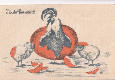 Iloista pääsiäistä, Kukko, tiput, b475