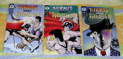 Hermes Versus The Eyeball Kid minisarja #1-3, kaikki osat