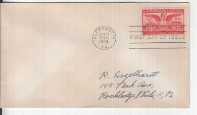 USA FDC  1949  airmail.