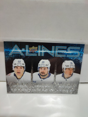 2024-25 Upper Deck - A-Lines #AL-28 Knies/Matthews/Marner