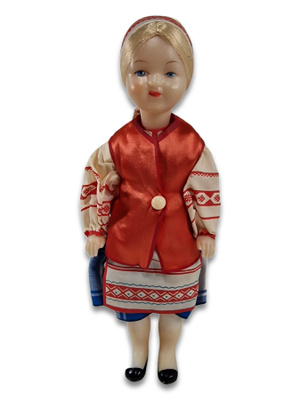 Vanha Venäläinen nukke (korkeus 29 cm)