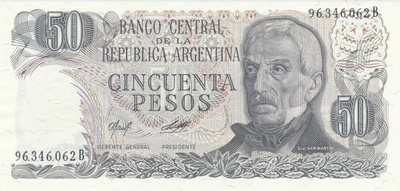 Argentina 50 Pesos 1976 P301a #22