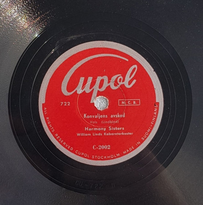 Savikiekko 1947 - Harmony Sisters - Cupol C-2002