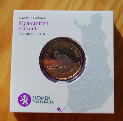 Suomi 2014 5 €  Ahvenanmaa, merikotka  PROOF