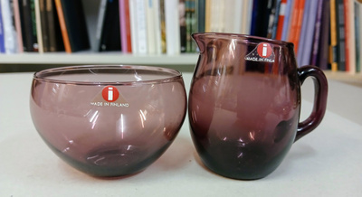 Iittala, Tapio Wirkkala, sokerikko ja kermakko, lila