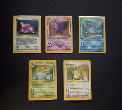 5 kpl Vintage Pokemon Holo korttia