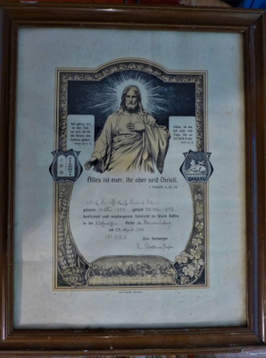 TAULU Jeesus Rippitodistus Kristinusko  koko 40x32cm