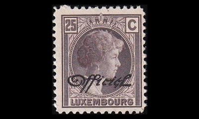 Luxemburg 157 ** Virkamerkki 25 C (1928)
