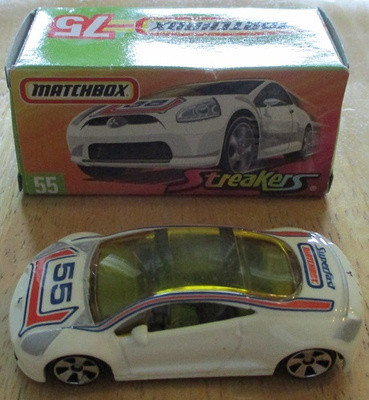 Mitsubishi Eclipse Coupe White 2004 MB 75 Streakers #55 1:60