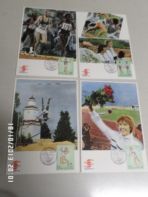 4  kpl  Urheilukortteja   Helsinki 5.5,1994  Ensipäiväleimat