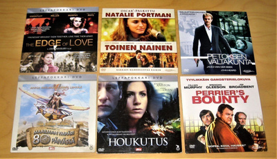 DVD-elokuvat 6 kpl:n nippu.