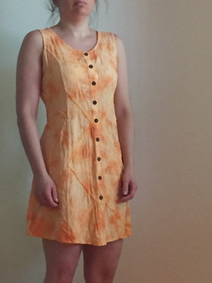 Flower oranssi mekko free size