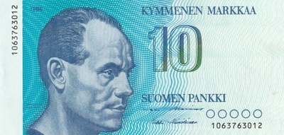 Suomi 10 markkaa 1986 1063763012 kl. 9
