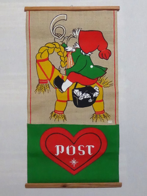 Vintage joulutaulu - joulupostia ( tasku korteille) Hill