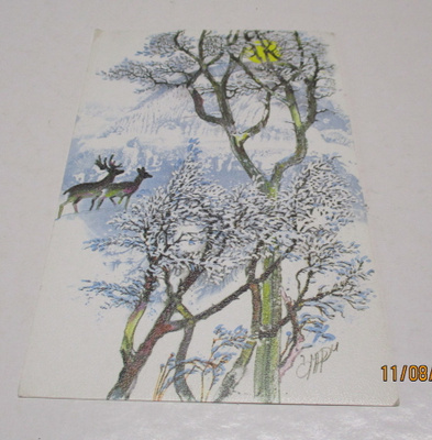 Omppu joulukortti v. 1982