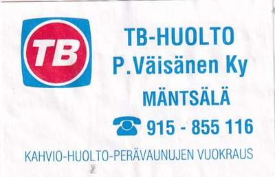 Mäntsälä, TB - huolto P- Väisänen ky 5/15