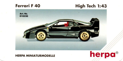 Herpa Ferrari F40 -pienoismalli