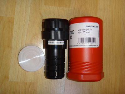 KÄYTTÄMÄTÖN DIAPROJEKTORIN ZOOM OBJEKTIIVI 70-120mm
