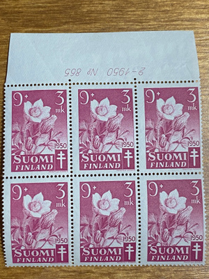 TUB 1950 9MK+3MK NUMERO KUUSILO**
