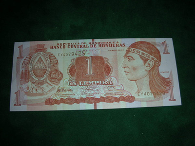 Honduras seteli 1 lempira