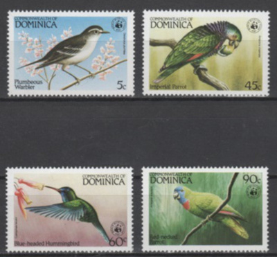(S0172) DOMINICA, 1984 (WWF. Local Birds). Mi ## 836-839