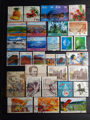 KIINA - HONGKONG - MACAO suuri levyllinen merkkejä o