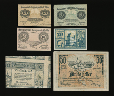 Itävalta Notgeld 6 kpl, erä 23