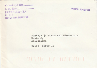 Sotilaspostia, PÄÄESIKUNTA