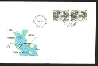 ÅLAND EPK FDC 2/1987: Färjsundin silta