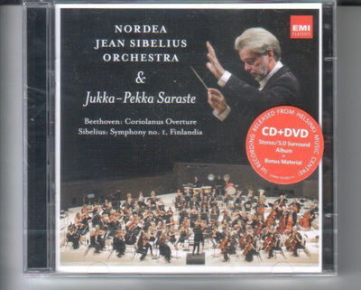 cd, Nordea Sibelius Or/Saraste: Beethoven/Sibelius UUSI/New