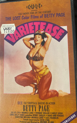 Betty Page (Bettie Page): Varietease VHS Irving Klaw