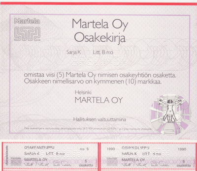 OKK 1986 Martela Oy spec pörssi, Helsinki